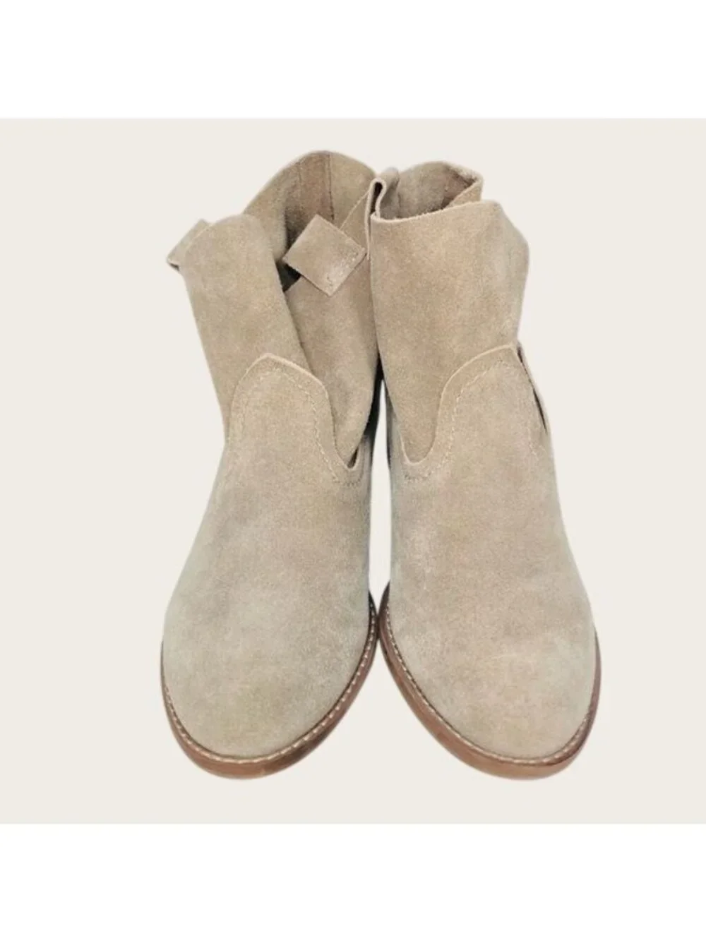 Carlos Santana Boots Leighton Womens Size 7.5 Ankle Booties Tan Suede